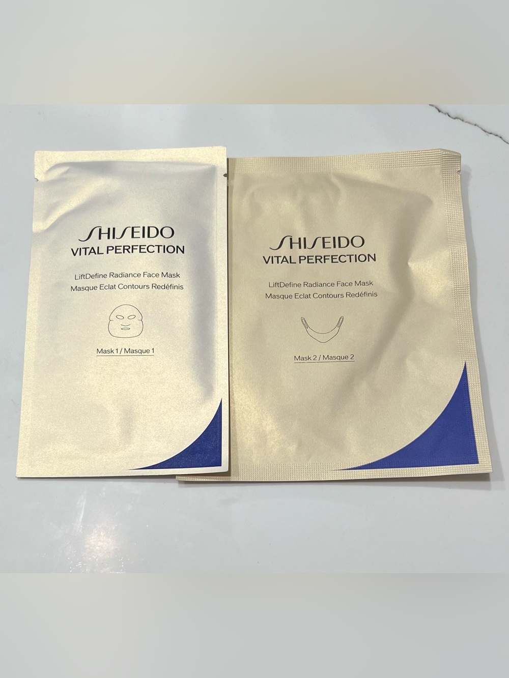 Shiseido Cream & Beige Face Mask Pair